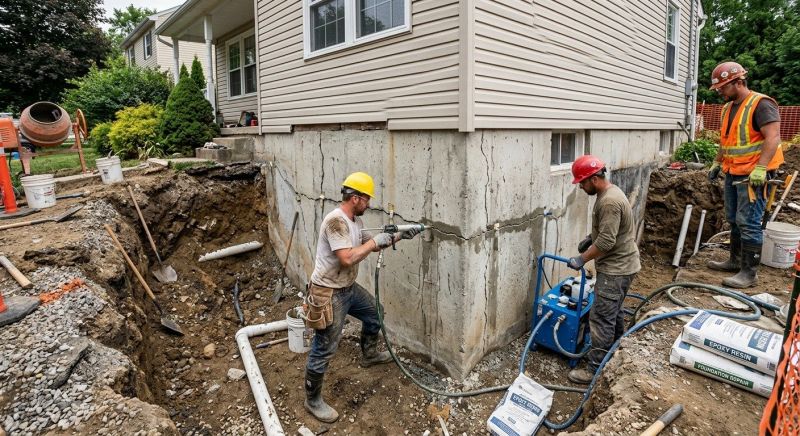 Cracked Foundation Repair in Poolesville, MD