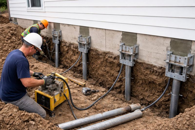 Helical Piers Installation in Olney, MD