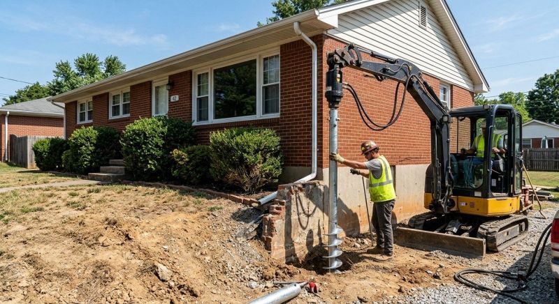 Helical Pile Installation in Olney, MD