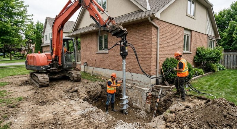 Helical Pile Installation in Olney, MD