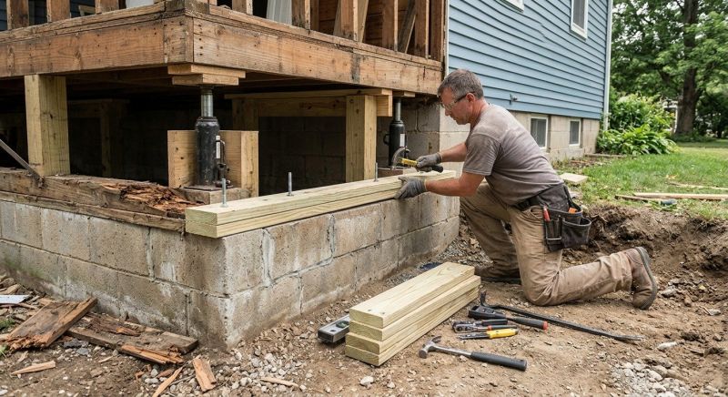 Sinking Foundation Repair in Boyds, MD