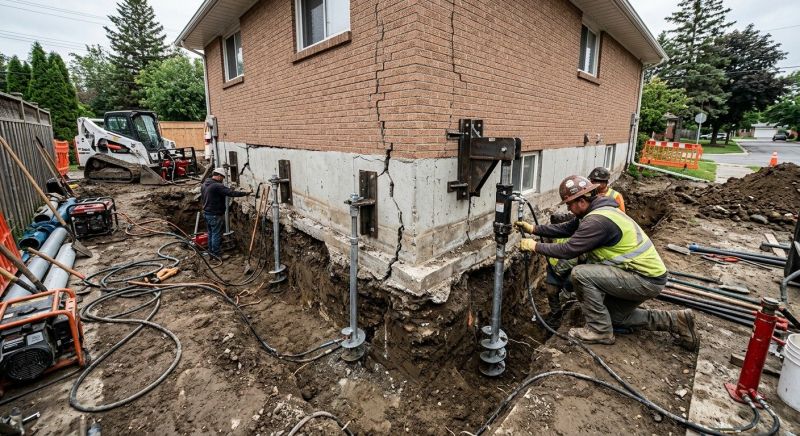Sinking Foundation Repair in Damascus, MD