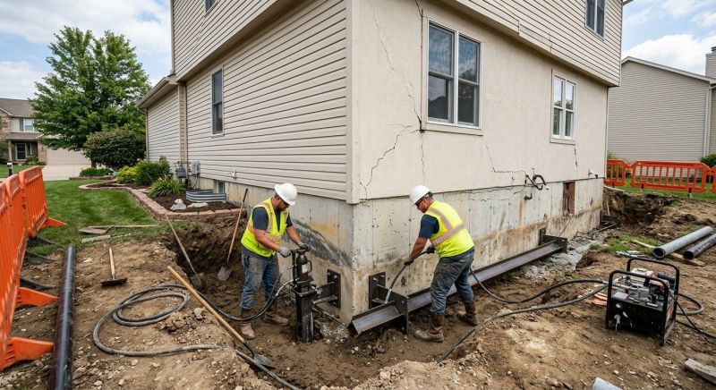 Sinking Foundation Repair in Hyattsville, MD